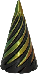 Jucarie 3D Helix Impossible Passthrough Cone negru multicolor antistres 7cm 