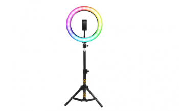 Lampa Circulara Profesionala KlaussTech Cu Trepied RGB Destinat pentru Fotografii Profesionale 