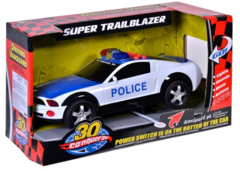 Masinuta sport de politie cu lumini sunete si oscilatie multicolor 