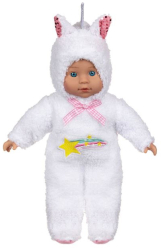 Papusa Bebelus cu imbracaminte Unicorn 34 cm Alb ATU-087451 