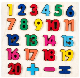 Puzzle din lemn cu numere 