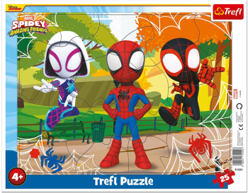 Puzzle pentru copii 25 de piese imagine cu personaje din desenul animat Spidy 