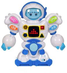 Robotel pentru Copii cu ecran LED sunete distractive miscari multiple multicolor +18 luni 28x12x28 cm 
