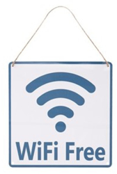 Tablou decorativ metalic GMO WiFi Free 20x20cm 