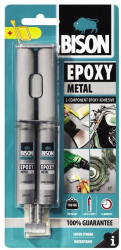 BISON - Epoxy Metal adeziv bicomponent cu aspect metalic 2x12ml bl. 400004 