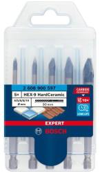 BOSCH - Set 5 burghie HEX-9 HardCeramic 4-10mm 2608900597 