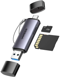 CARD READER extern Ugreen CM185 50706 USB 3.0 /USB Type-C 3.0 citeste /scrie SD /microSD 5Gbps maxim 2TB 
