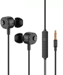Casti Stereo Klausstech Intraauriculare cu fir Microfon AUX IN 3.5 mm Moderne Culoare negru 