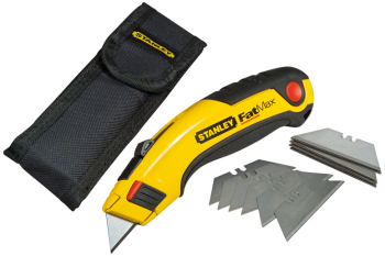 Cutter Fatmax cu lama retractabila 180 mm + 20 lame carbide + husa Stanley 