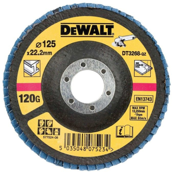 DeWALT - Disc lamelar pentru metal P120 125x22.23mm DT3268-QZ 