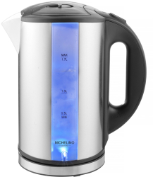Fierbator electric MICHELINO 74320 2200W 1.7 litri otel inoxidabil pereti dubli iluminare LED