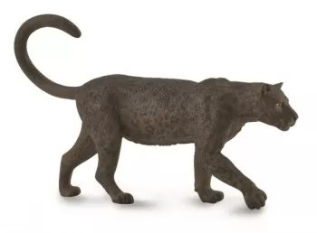 Figurina leopard negru pictata manual l collecta 