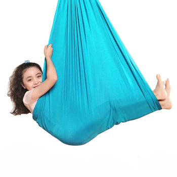 Hamac elastic leagan terapie senzoriala kit complet maxim 99 kg albastru deschis OBRALIX® 