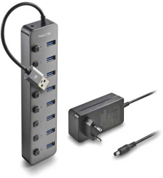 HUB USB 3.0 NGS iHub8 cu 8 porturi si alimentator HUB-IHUB8-NGS