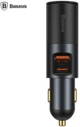 Incarcator auto Baseus Share Together CCBT-C0G 1x USB-A Output 5V/3A + 1x USB Type-C max 5V/3A + 1x bricheta auto 60W total 120W