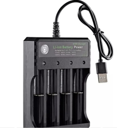 Incarcator Klausstech Acumulatori 4.2V Li-Ion 18650 cu 4 Porturi la USB 