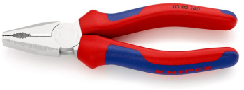 Cleste combinat/patent Knipex cromat cu maner multicomponent 160 mm 