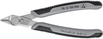 Cleste cu tais Knipex cu cap inclinat V2A 125mm ESD 