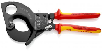 Cleste pentru taiat cablu Knipex cu clichet 280 mm VDE 