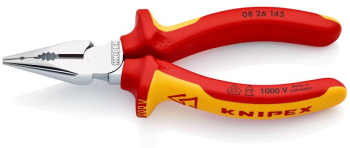 Cleste combinat/patent Knipex ascutit cu maner multicomponent 145mm VDE 