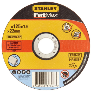 STANLEY - Disc abraziv drept FatMax pentru taiere aluminiu 125x22.23x1.6mm STA32627-QZ 