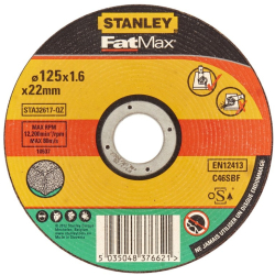 STANLEY - Disc abraziv pentru taiere piatra/beton 125x22.23x1.6mm STA32617-QZ