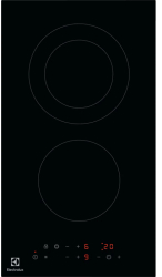 Plita incorporabila Electrolux LHR3233CK Electrica 2 zone de gatit Control touch Blocare acces copii 29 cm Sticla ceramica neagra 