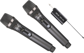 Set Microfoane Wireless AKAI AMD-300 Transmisie Audio Digitala Negru 