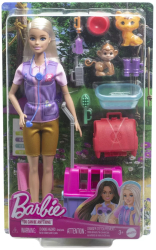 Barbie You Can Be Set Papusa Cu Doua Animalute Din Jungla