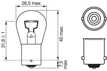 Bec 12V P21W 21W Eco Set 10 Buc Bosch 