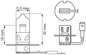 Bec 12V H3 55W Pure Light Bosch 