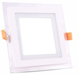 Corp iluminat led patrat incorporabil 18w 4000k alb neutru sticla 