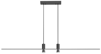 Corp iluminat led suspendat 19w 4000k 80cm x 115cm - negru 