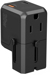 Incarcator de calatorie US/EU/UK/AU 20W 1xUSB-A si 1xTypeC CHOETECH 