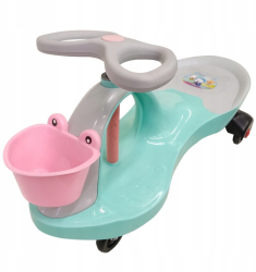 Masinuta pentru copii gravitationala Zola Swing car directie 360° cosulet roti de cauciuc greutate maxima suportata 15 Kg verde 