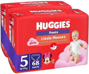 Scutece chilotel Huggies Little Movers 5 Girl 12-17 kg 68 buc 
