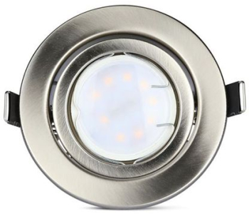 Set 3 spoturi led gu10 5w 3000k alb cald - crom 