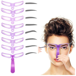 Set 8 sabloane profesionale pentru modelare sprancene 