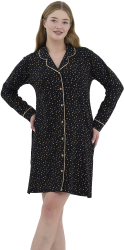 Camasa de noapte 4110 negru Lush Casual-L INTL 