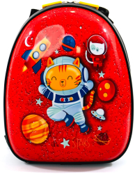 Ghiozdan pentru copii Space Cat Rosu 32X26X12 Cm 