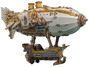 Puzzle 3D Dirijabil Mfantasy alb HC lemn 473 piese 