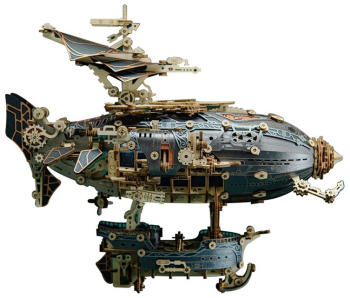 Puzzle 3D Dirijabil Mfantasy gri HC lemn 648 piese 
