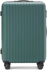 Troler voiaj 4 roti duble 360 grade ABS inchidere cifru Verde 33x22x55cm 