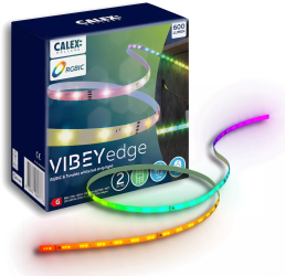 Band LED Smart Calex Vibey 2m RGBIC + CCT 600 lumeni 12W sincronizare muzicala pentru interior 2m 
