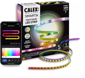 Benzi LED Calex Smart Striplight RGBIC+CCT Interior 1200 Lumeni 24W, clasa F 5m 