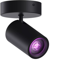Plafoniera rotunda LED Smart Calex cu un spot rotativ - bec GU10 inclus dimabil negru 