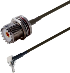 Cablu adaptor RF pigtail CRC9 male UHF female SO259 50cm pentru conectare modem la antena GSM 3G 4G GPS WIFI LORA 