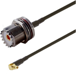 Cablu adaptor RF pigtail MMCX male UHF female SO259 50cm pentru conectare modem la antena GSM 3G 4G GPS WIFI LORA 