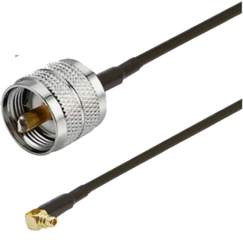 Cablu adaptor RF pigtail MMCX male UHF male PL239 2m pentru conectare modem la antena GSM 3G 4G GPS WIFI LORA 