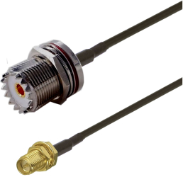 Cablu adaptor RF pigtail RPSMA female UHF female SO259 15cm pentru conectare modem la antena GSM 3G 4G GPS WIFI LORA 